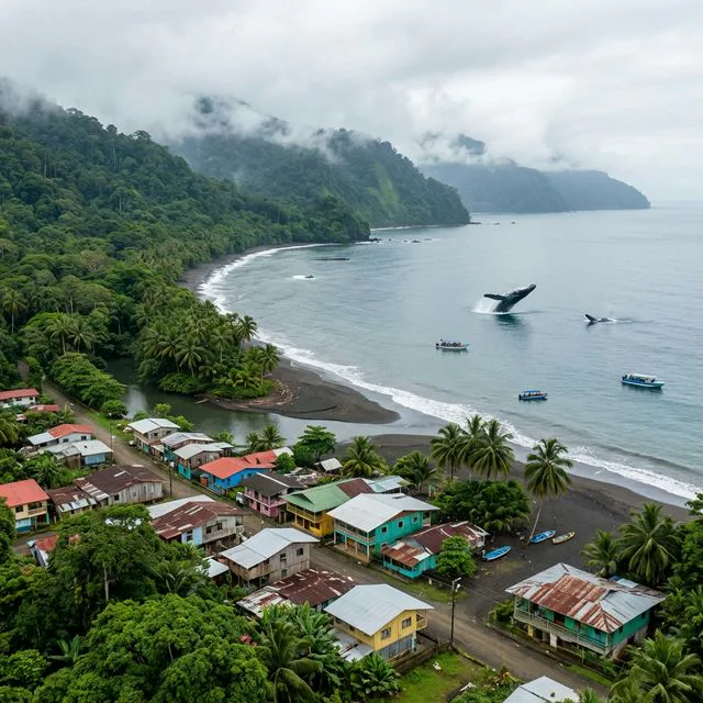 Travel view representing Bahía Solano in Chocó, Colombia