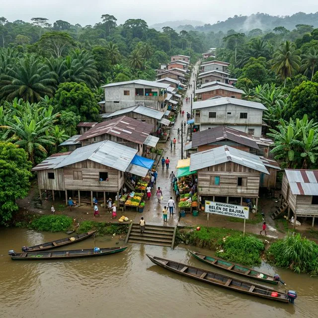 Travel view representing Belén de Bajira in Chocó, Colombia