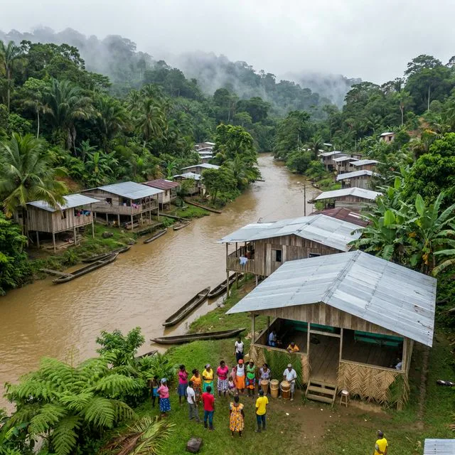 Travel view representing Cértegui in Chocó, Colombia