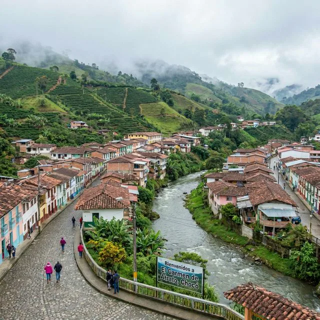 Travel view representing El Carmen de Atrato in Chocó, Colombia