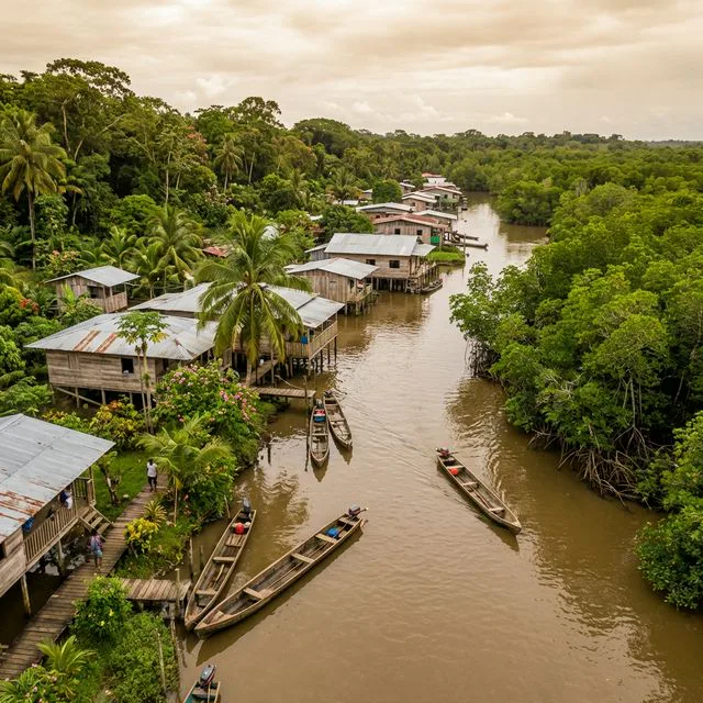Travel view representing El Litoral del San Juan in Chocó, Colombia