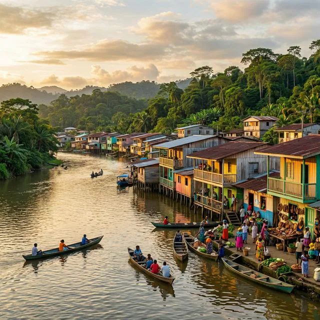 Travel view representing Istmina in Chocó, Colombia