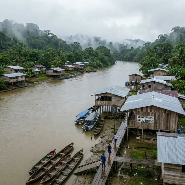 Travel view representing Medio Baudó in Chocó, Colombia