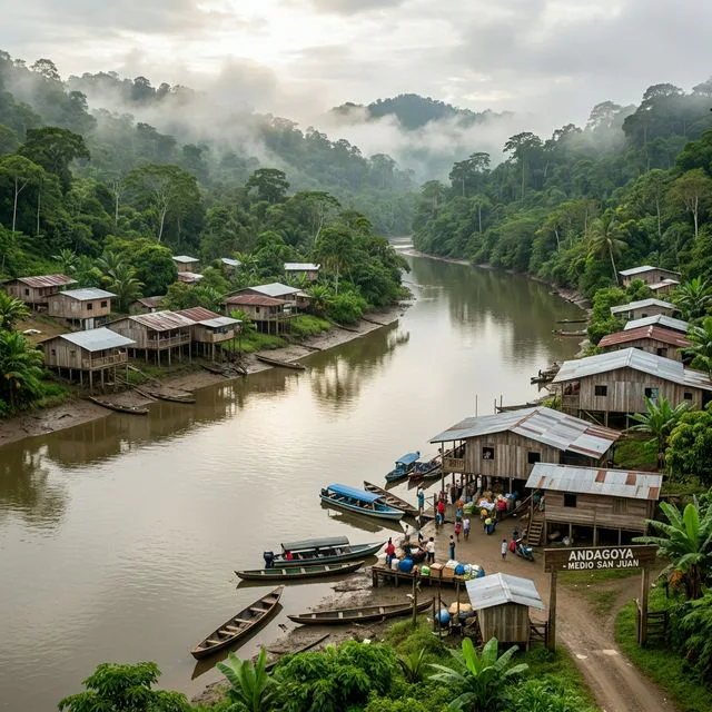 Travel view representing Medio San Juan in Chocó, Colombia