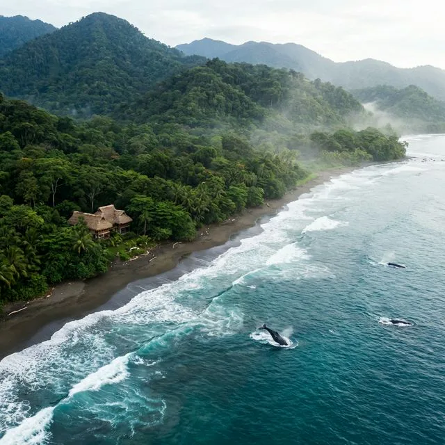 Travel view representing Nuquí in Chocó, Colombia