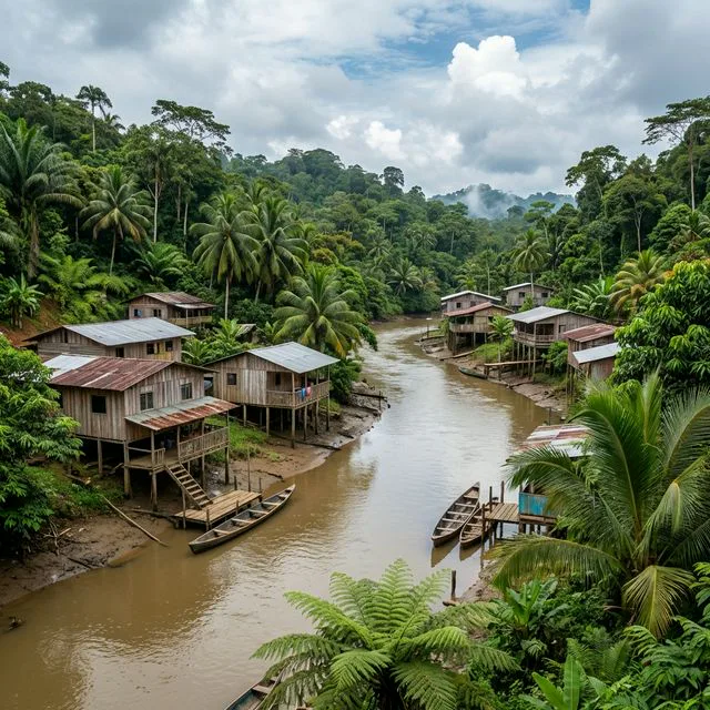 Travel view representing Río Quito in Chocó, Colombia