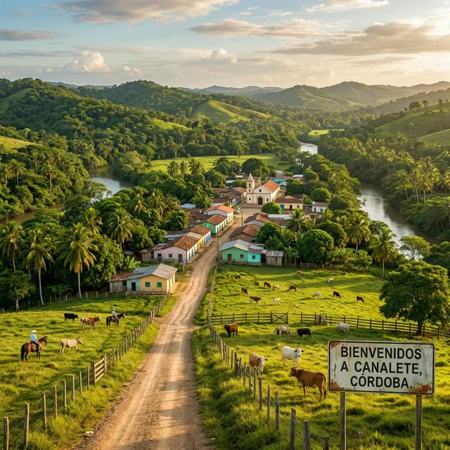 Travel view representing Canalete in Córdoba, Colombia