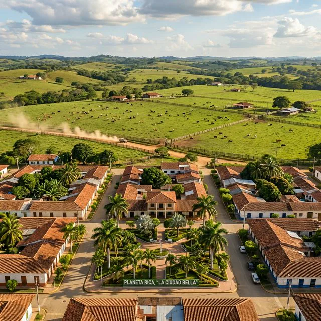 Travel view representing Planeta Rica in Córdoba, Colombia
