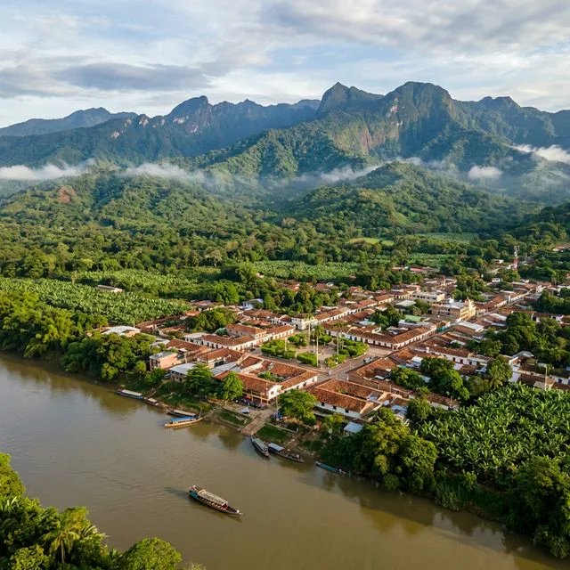 Travel view representing Tierralta in Córdoba, Colombia