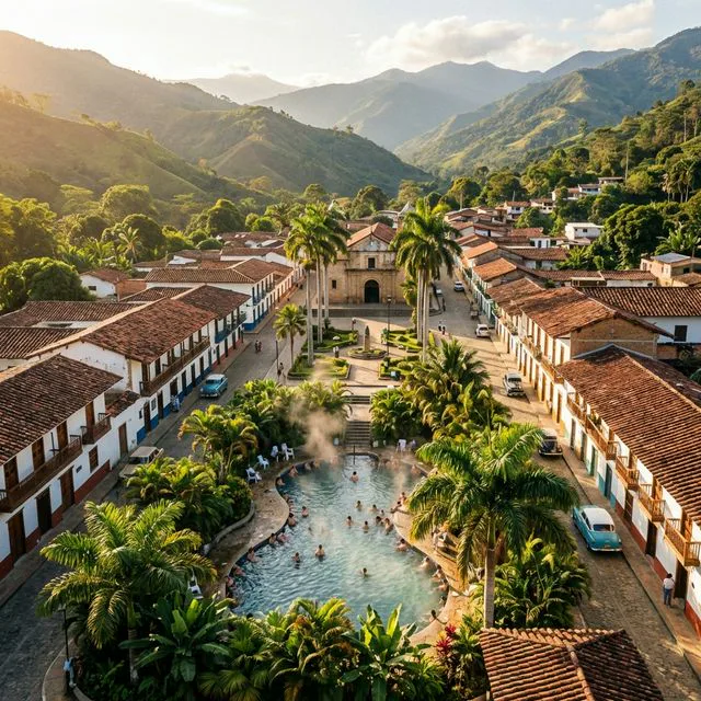 Travel view representing Agua de Dios in Cundinamarca, Colombia
