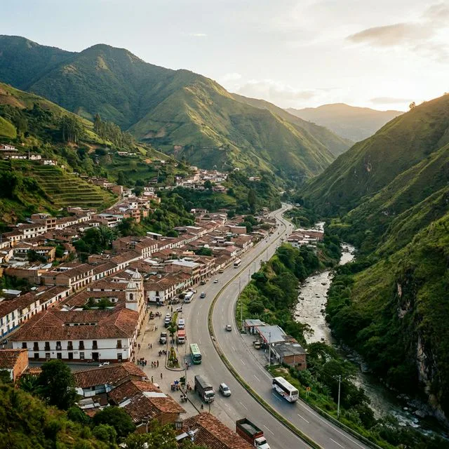 Travel view representing Caqueza in Cundinamarca, Colombia