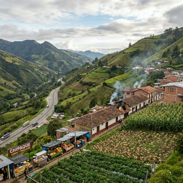 Travel view representing Chipaque in Cundinamarca, Colombia