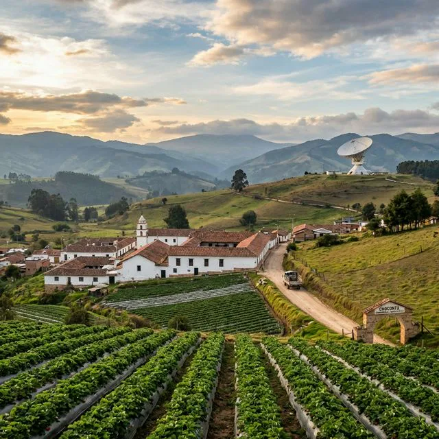 Travel view representing Chocontá in Cundinamarca, Colombia