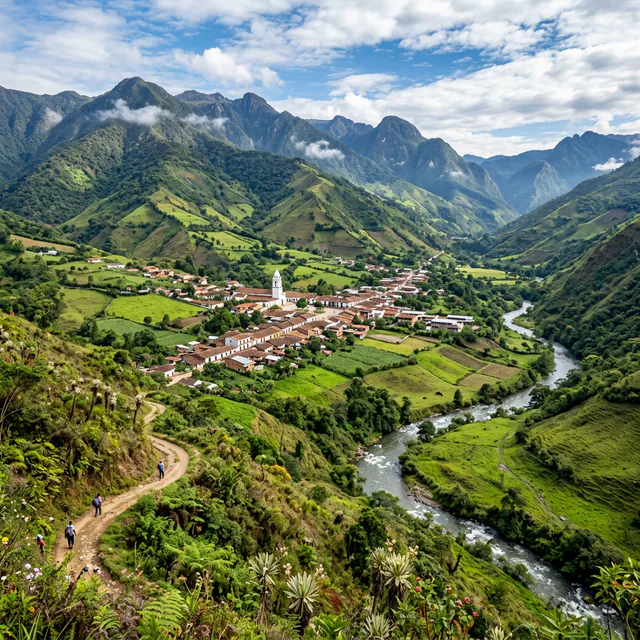 Travel view representing Gachetá in Cundinamarca, Colombia