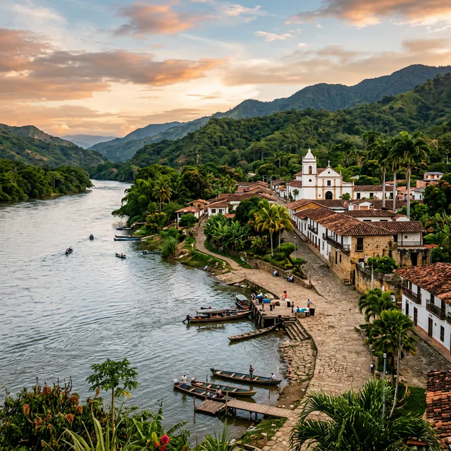 Travel view representing Guataquí in Cundinamarca, Colombia