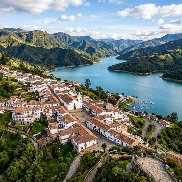 Travel view representing Guatavita in Cundinamarca, Colombia