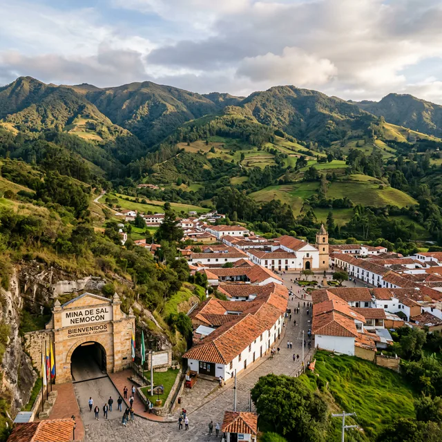 Travel view representing Nemocón in Cundinamarca, Colombia