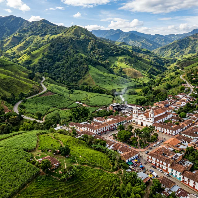 Travel view representing Nocaima in Cundinamarca, Colombia