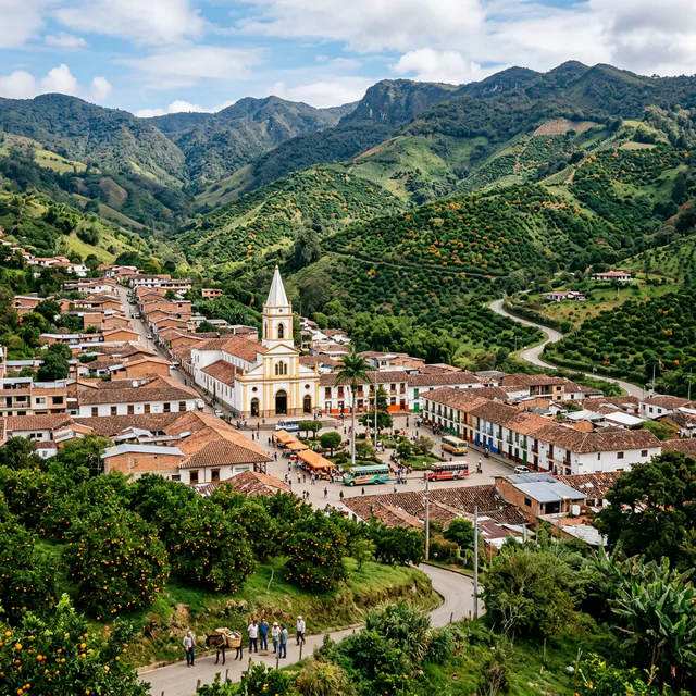Travel view representing Pacho in Cundinamarca, Colombia