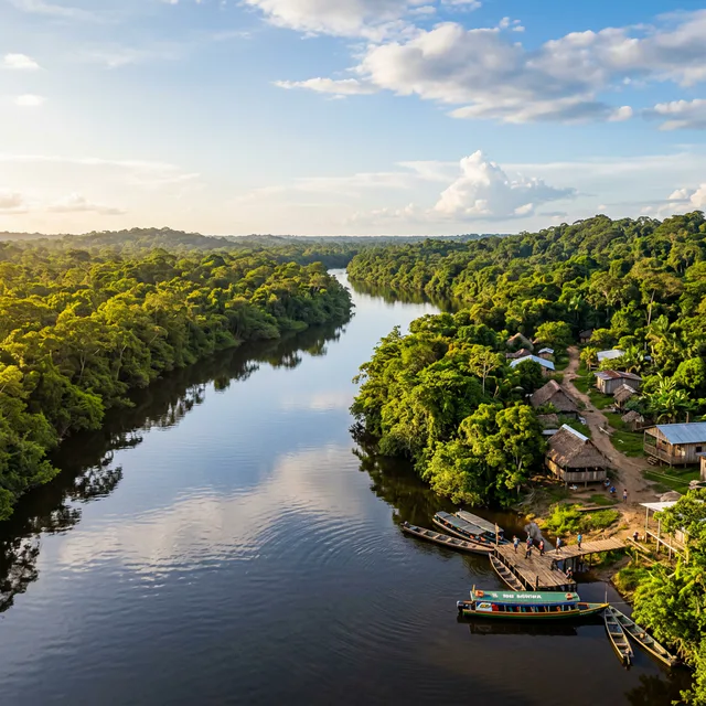 Travel view representing Barranco Minas in Guainía, Colombia