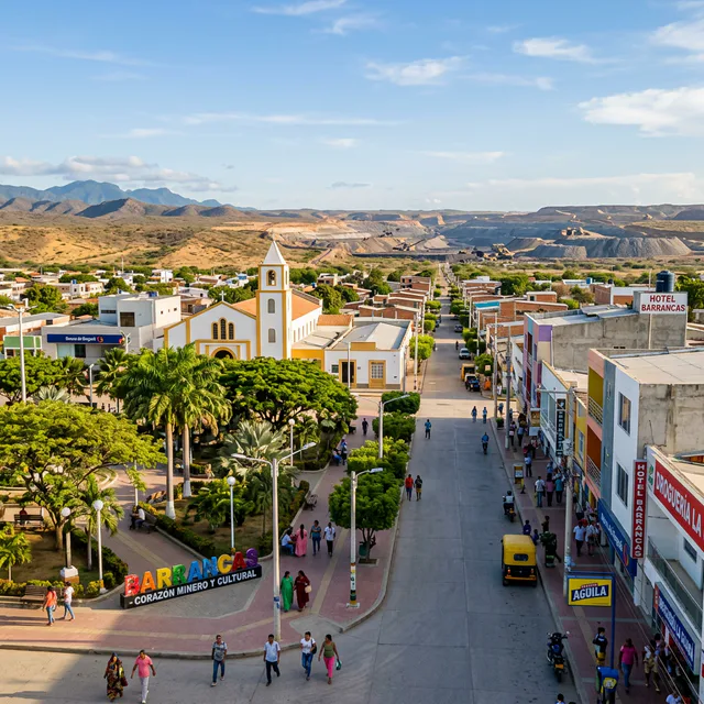 Travel view representing Barrancas in La Guajira, Colombia