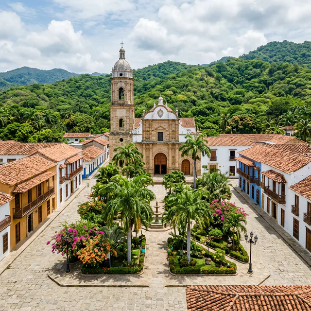 Travel view representing Santa Ana in Magdalena, Colombia