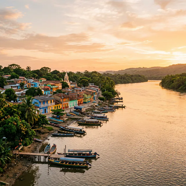 Travel view representing Santa Bárbara de Pinto in Magdalena, Colombia