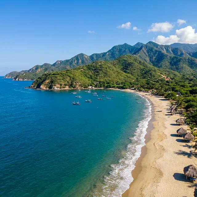 Travel view representing Santa Marta in Magdalena, Colombia