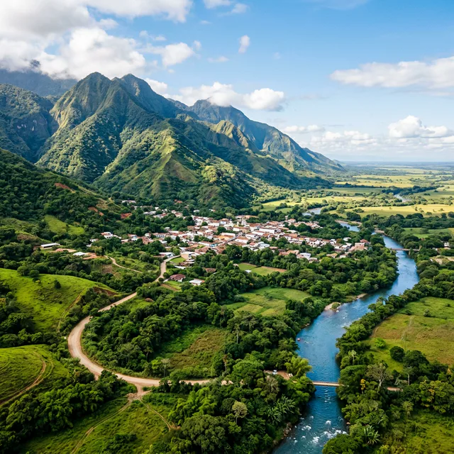 Travel view representing Cubarral in Meta, Colombia