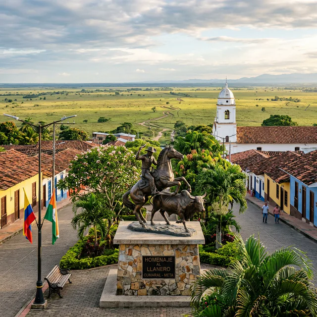 Travel view representing Cumaral in Meta, Colombia
