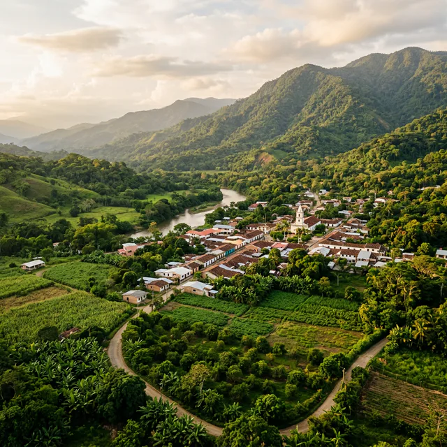 Travel view representing El Castillo in Meta, Colombia