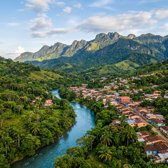 Travel view representing Vista Hermosa in Meta, Colombia