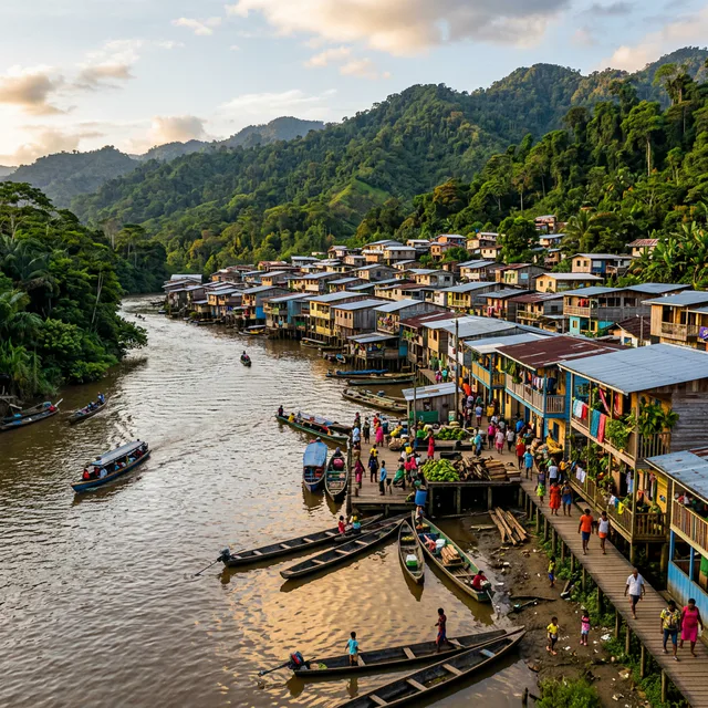Travel view representing Barbacoas in Nariño, Colombia