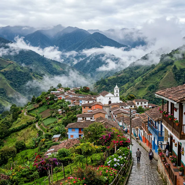 Travel view representing Colón in Nariño, Colombia