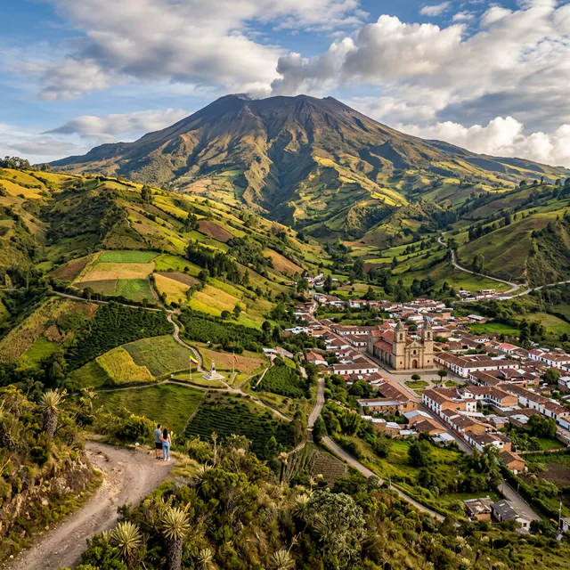 Travel view representing Consaca in Nariño, Colombia