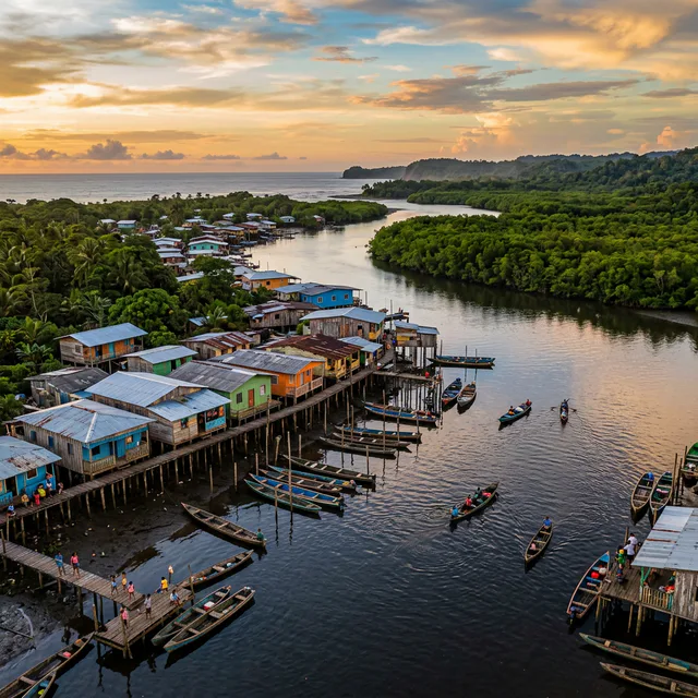 Travel view representing El Charco in Nariño, Colombia