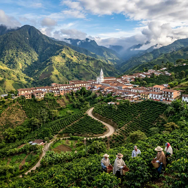 Travel view representing El Rosario in Nariño, Colombia