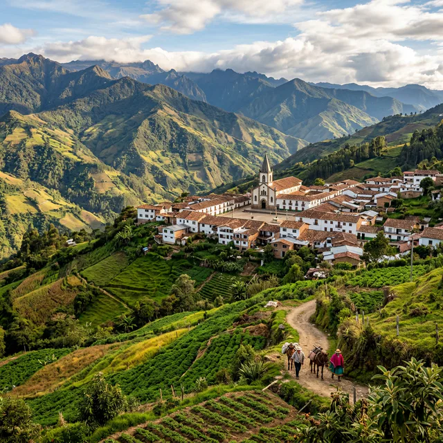 Travel view representing El Tablón de Gómez in Nariño, Colombia