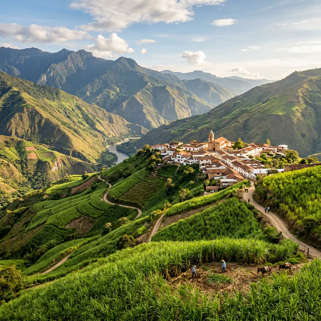 Travel view representing Linares in Nariño, Colombia