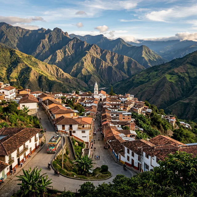 Travel view representing Los Andes in Nariño, Colombia