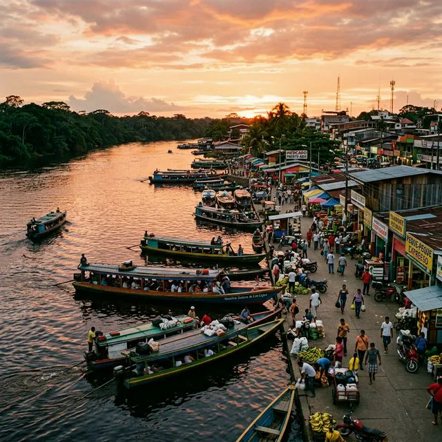 Travel view representing Puerto Asís in Putumayo, Colombia