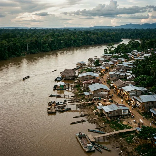Travel view representing Puerto Guzmán in Putumayo, Colombia