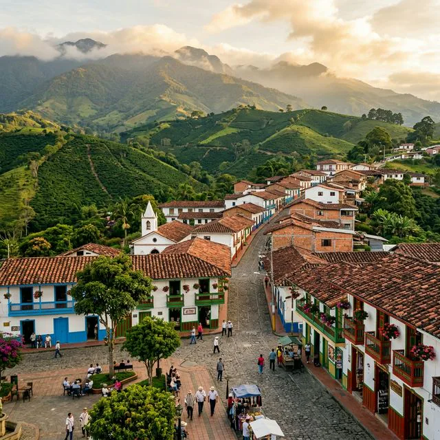 Travel view representing Córdoba in Quindío, Colombia