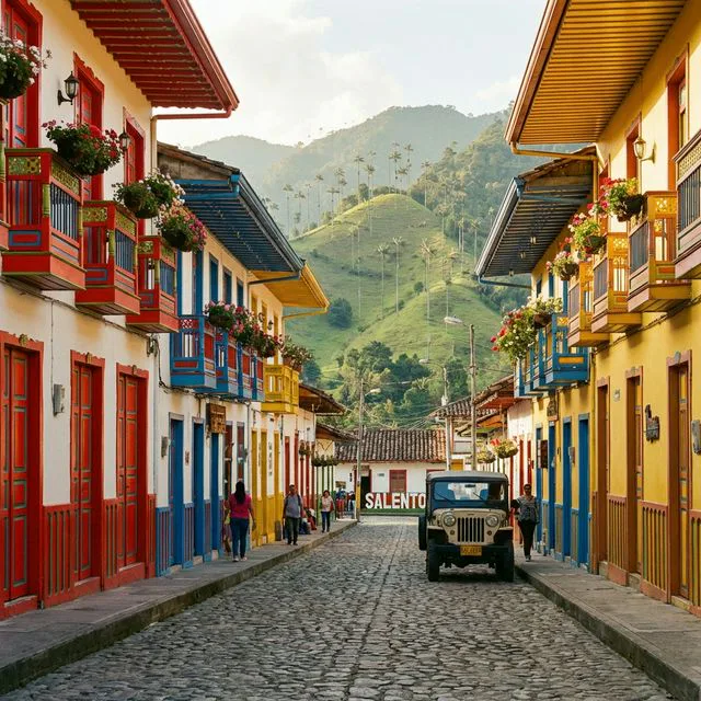 Travel view representing Salento in Quindío, Colombia