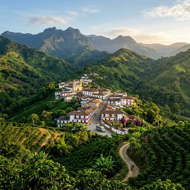Travel view representing La Celia in Risaralda, Colombia
