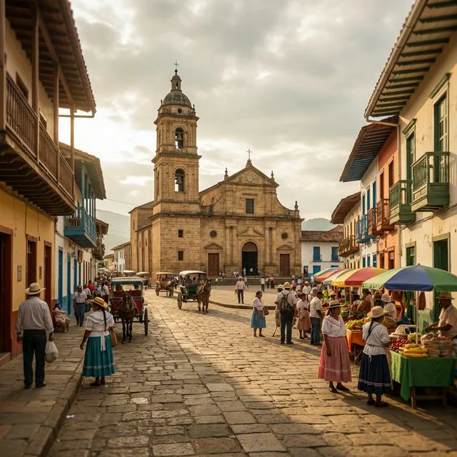 Travel view representing Bolívar in Santander, Colombia