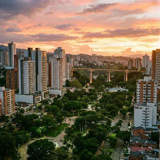 Travel view representing Bucaramanga in Santander, Colombia