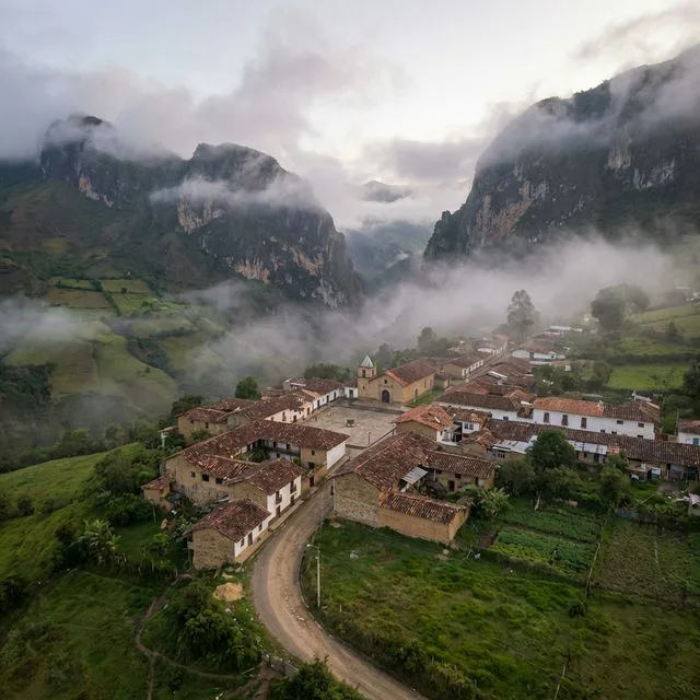 Travel view representing Carcasí in Santander, Colombia