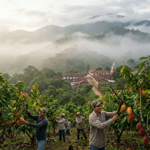 Travel view representing El Carmen de Chucurí in Santander, Colombia
