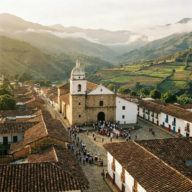 Travel view representing Guaca in Santander, Colombia